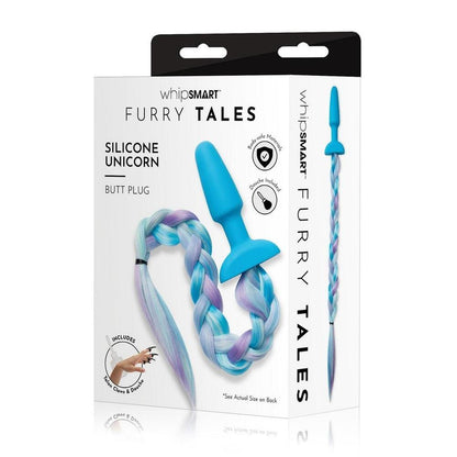 Furry Tales Silicone Unicorn Tail Butt Plug Blue | Tail Butt Plug | Whipsmart | Bodyjoys