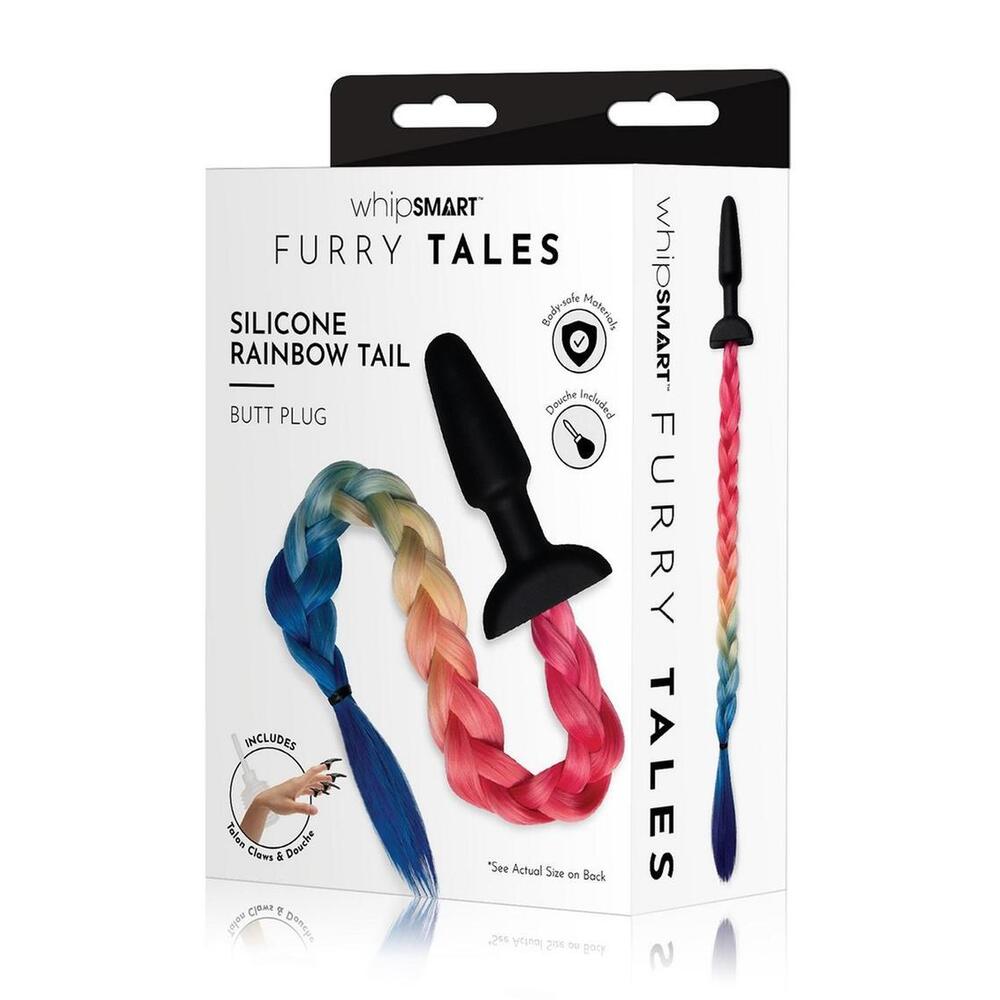 Furry Tales Rainbow Tail Butt Plug | Tail Butt Plug | Whipsmart | Bodyjoys