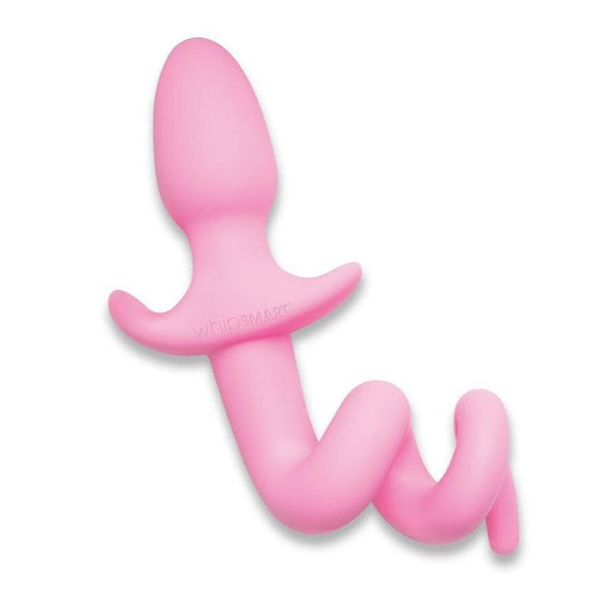 Furry Tales 10 Inch Silicone Piggy Tail Butt Plug Pink | Tail Butt Plug | Whipsmart | Bodyjoys