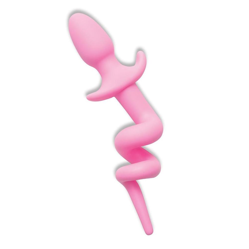 Furry Tales 10 Inch Silicone Piggy Tail Butt Plug Pink | Tail Butt Plug | Whipsmart | Bodyjoys