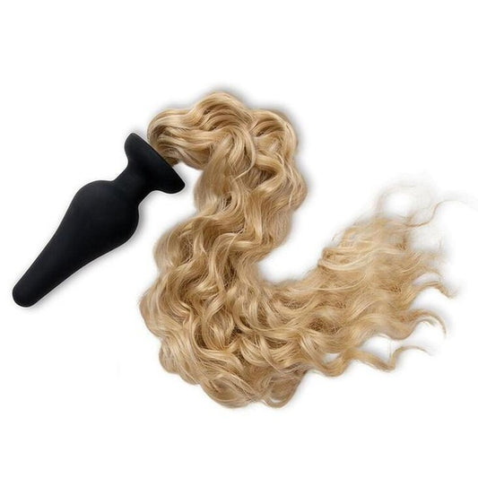 Furry Tales Silicone Pony Tail Butt Plug Blonde | Tail Butt Plug | Whipsmart | Bodyjoys