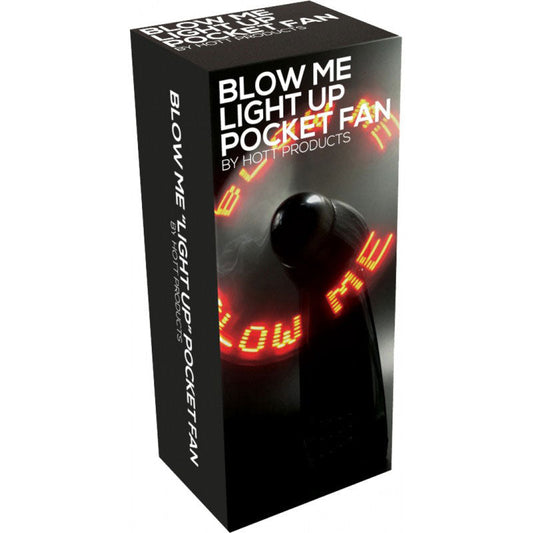 Blow Me Light Up Pocket Fan Black | Gifts & Gift Set | Hott Products | Bodyjoys