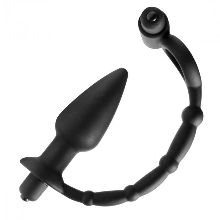 Master Series Viaticus Dual Cock Ring And Anal Plug Vibrator | Anal Cock Ring | Master Series | Bodyjoys