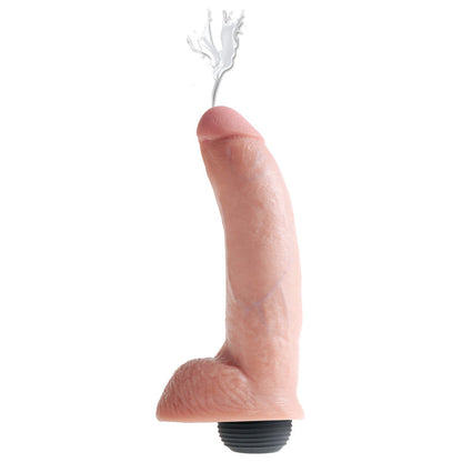 King Cock 9 Inch Squirting Dildo With Balls Flesh | Ejaculating Dildo | Pipedream | Bodyjoys