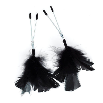 Feather Nipple Clamps Black | Nipple Clamps | Rimba | Bodyjoys